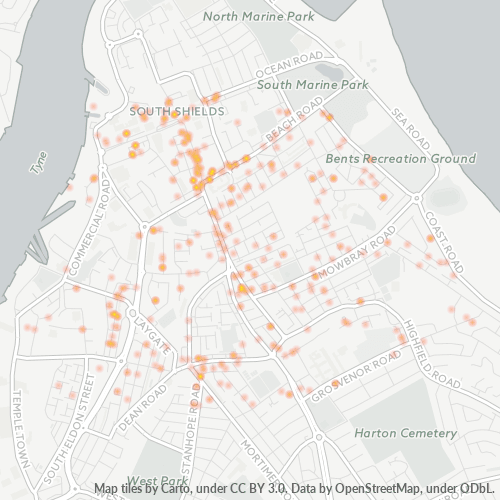 NE33 Business Density Heatmap