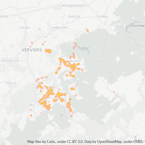 Heatmap voor postcode 4845
