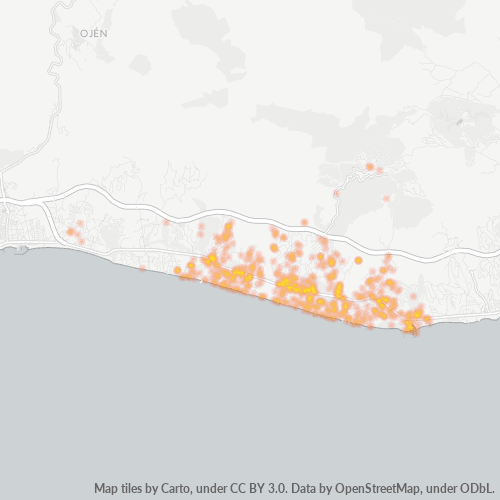 29604 Mapa de calor de densidad empresarial