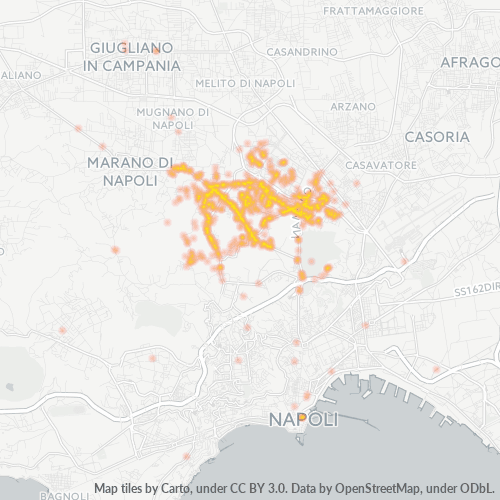 80145 Mappa di concentrazione per la densità di aziende
