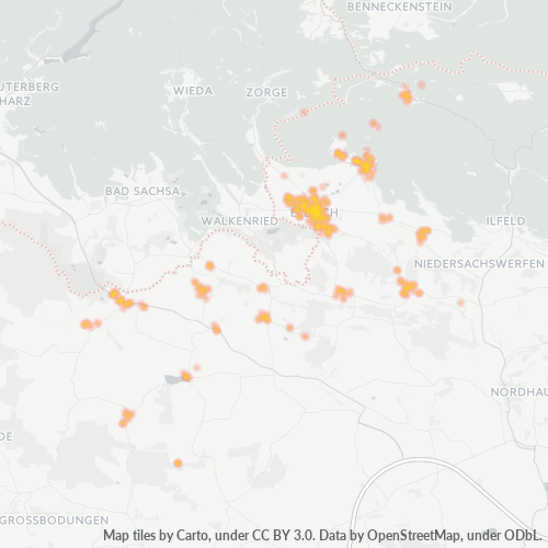 Heatmap für plz 99755