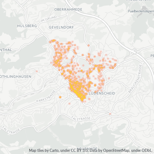 Heatmap für plz 58507