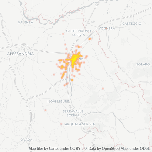 Mappa di calore per cap 15057