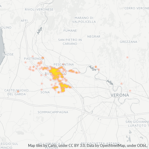 Mappa di calore per cap 37012