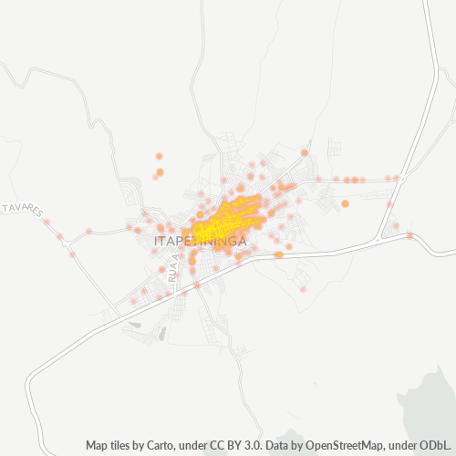 18200-000 Heatmap de Densidade da Empresa