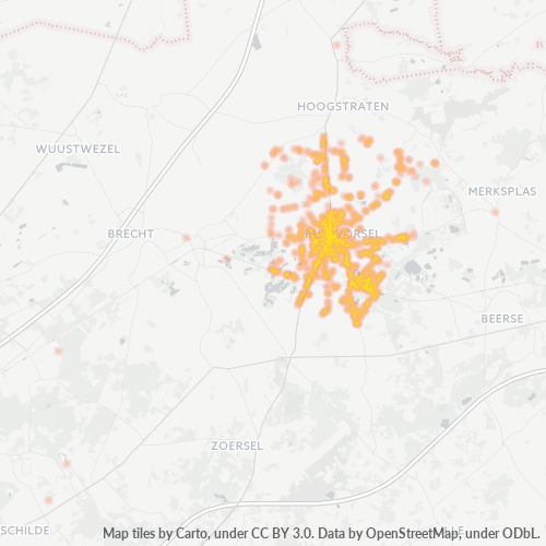 Heatmap voor postcode 2310