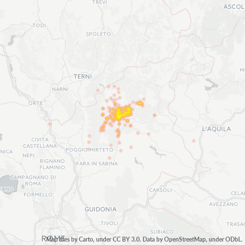 Mappa di calore per cap 02100
