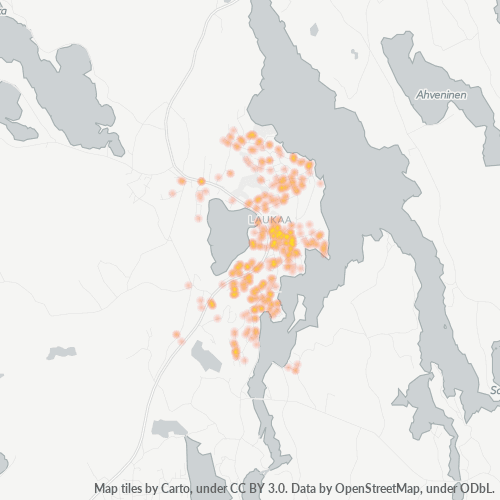 41340 Yritystiheys lämpökarttana