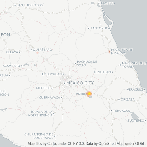 72080 Mapa de calor de densidad empresarial