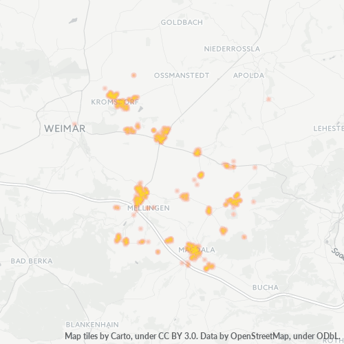 99441 Standortdichte-Heatmap