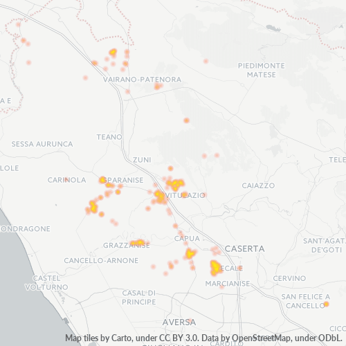 Mappa di calore per cap 81050