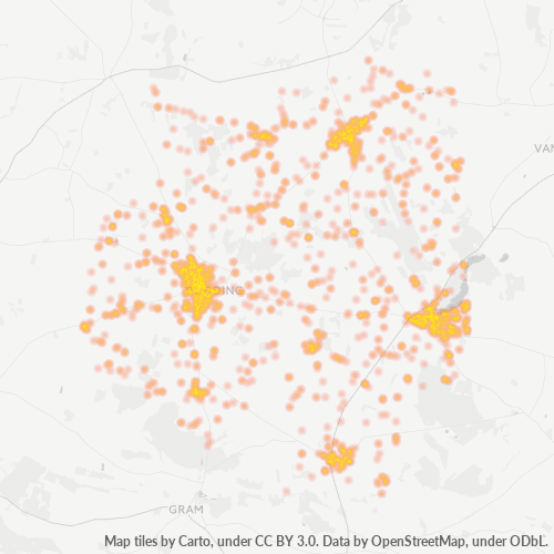 6630 Heatmap over forretningstæthed