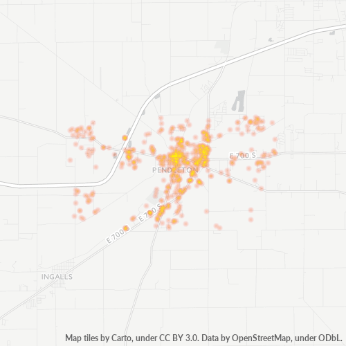 46064 Business Density Heatmap