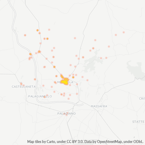 Mappa di calore per cap 74017