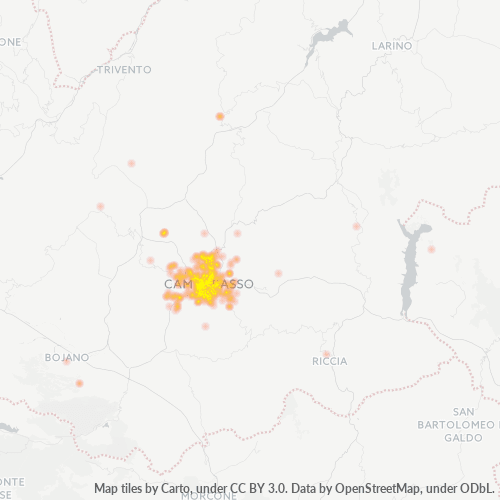 Mappa di calore per cap 86100