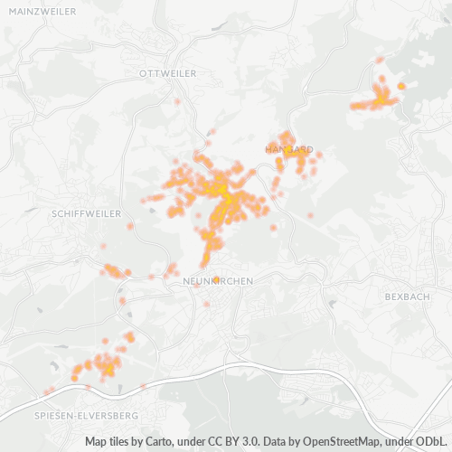 Heatmap für plz 66540