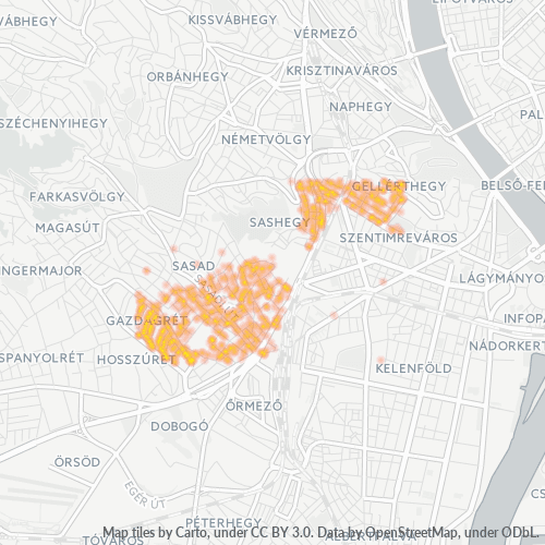 1118 Vállalati sűrűségi térkép