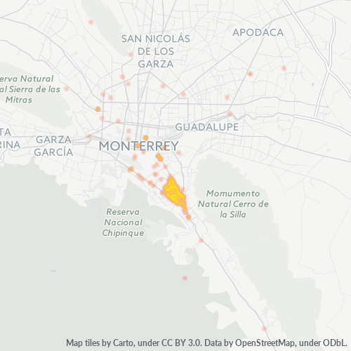 64780 Mapa de calor de densidad empresarial