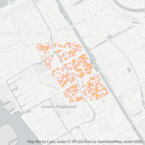Heatmap voor postcode 1326