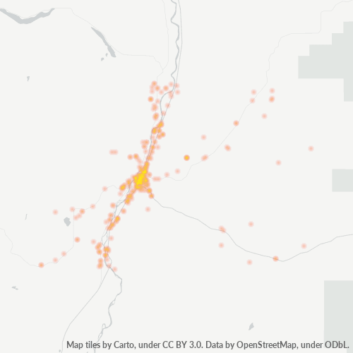 98855 Business Density Heatmap