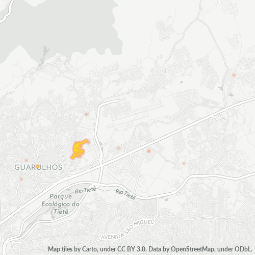 07192-000 Mapa de calor de densidad empresarial