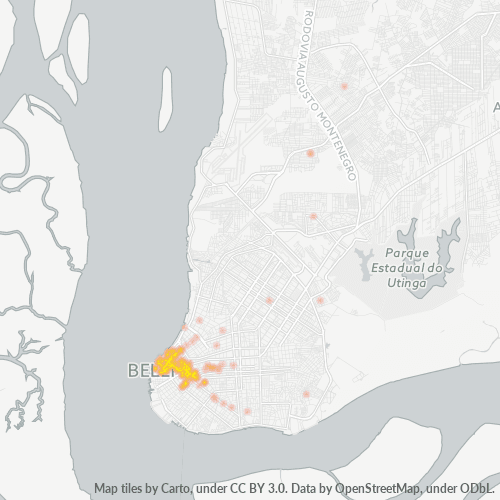 66015-000 Mapa de calor de densidad empresarial