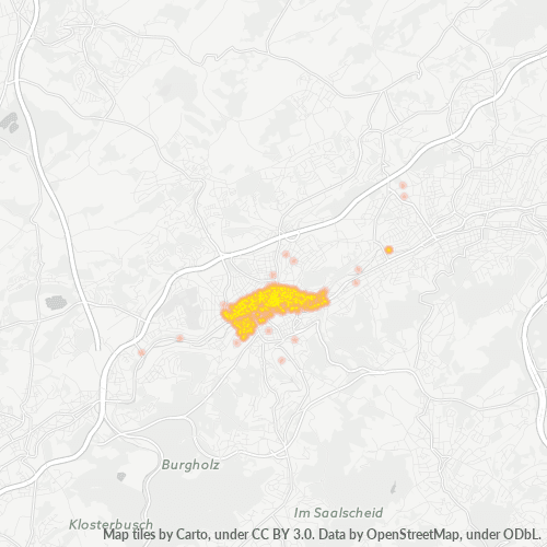 Heatmap für plz 42103