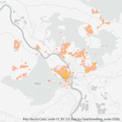 Heatmap für plz 31787