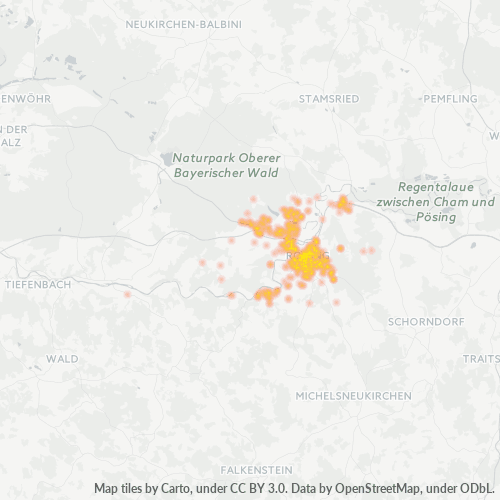 Heatmap für plz 93426