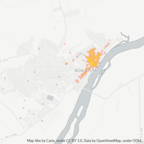 69306-000 Mapa de calor de densidad empresarial