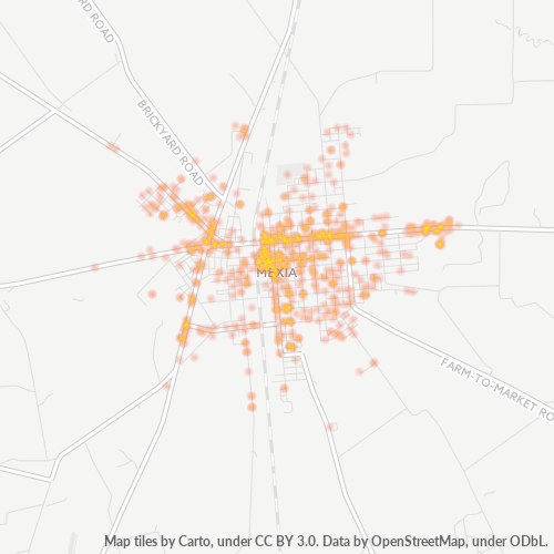 76667 Business Density Heatmap