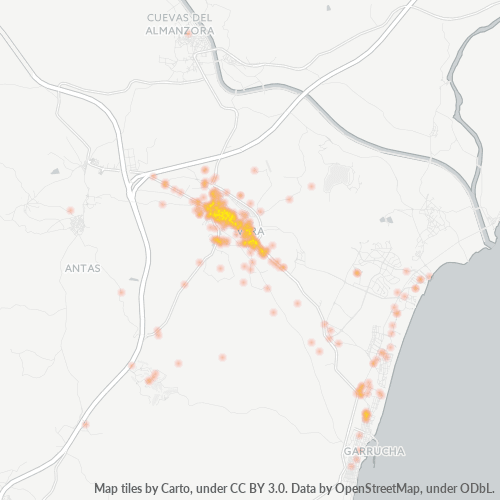 Mapa de calor para código postal 04620