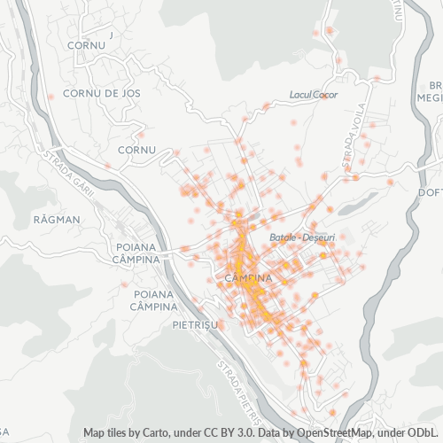 105600 Harta calorică cu densitatea activității economice