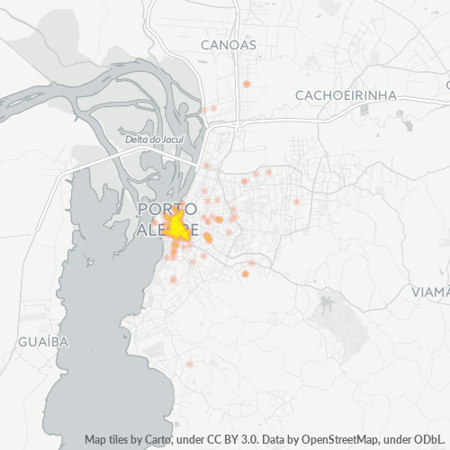 90050-000 Mapa de calor de densidad empresarial