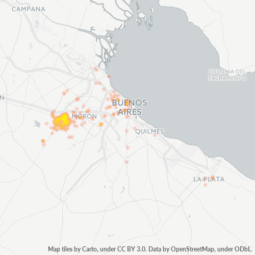 1722 Mapa de calor de densidad empresarial