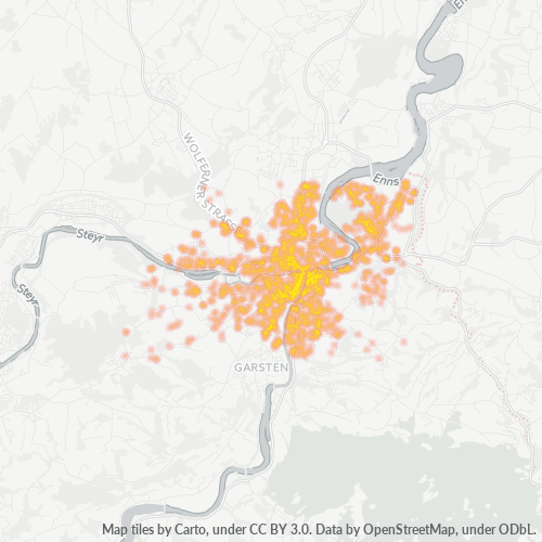 Heatmap für postleitzahl 4400