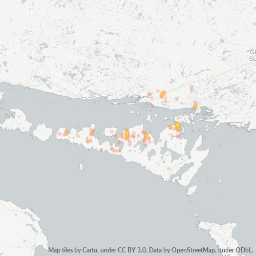 P0P Business Density Heatmap