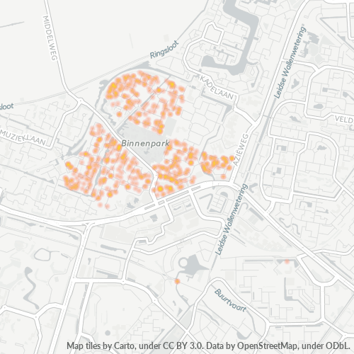 Heatmap voor postcode 2726