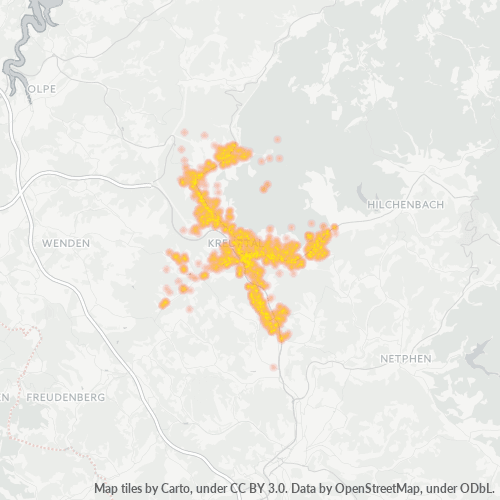 Heatmap für plz 57223