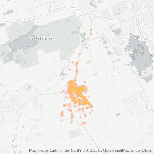 Heatmap voor postcode 9321