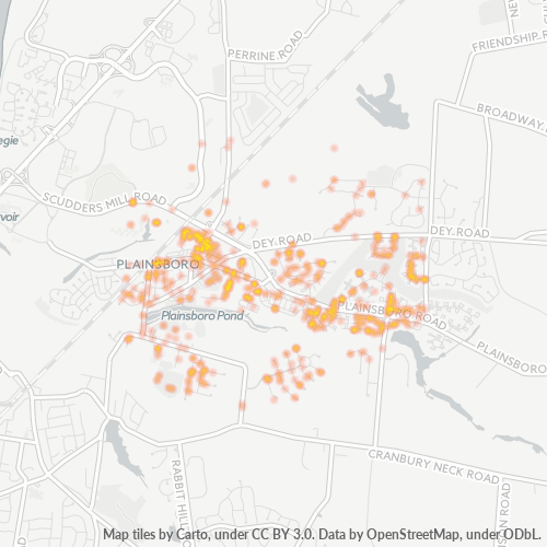 08536 Business Density Heatmap