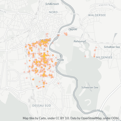 Heatmap für plz 06842