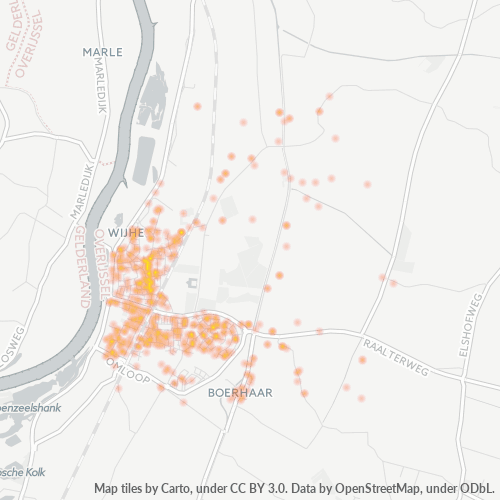 Heatmap voor postcode 8131