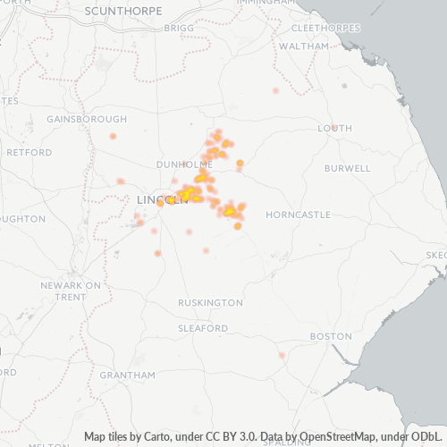 LN3 Business Density Heatmap