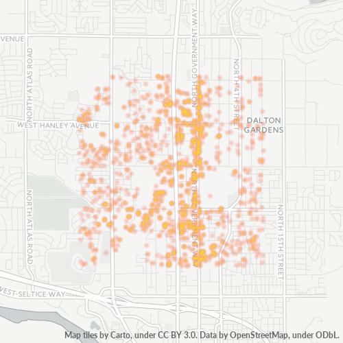 83815 Business Density Heatmap