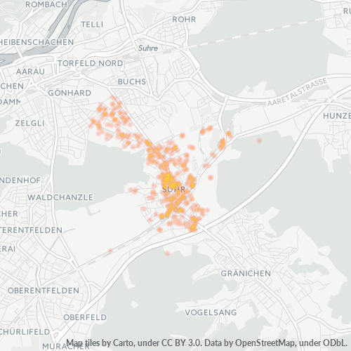 5034 Standortdichte-Heatmap