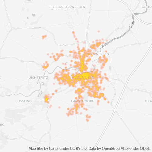 Heatmap für plz 06667