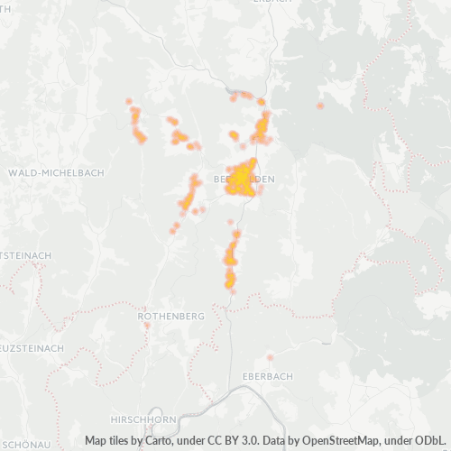 Heatmap für plz 64743