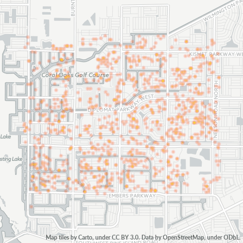 33993 Business Density Heatmap