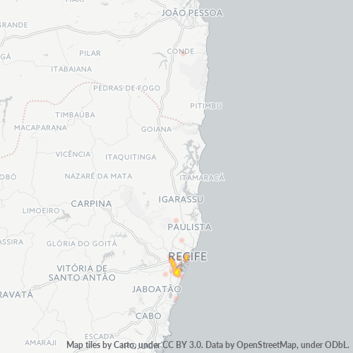 51190-000 Mapa de calor de densidad empresarial